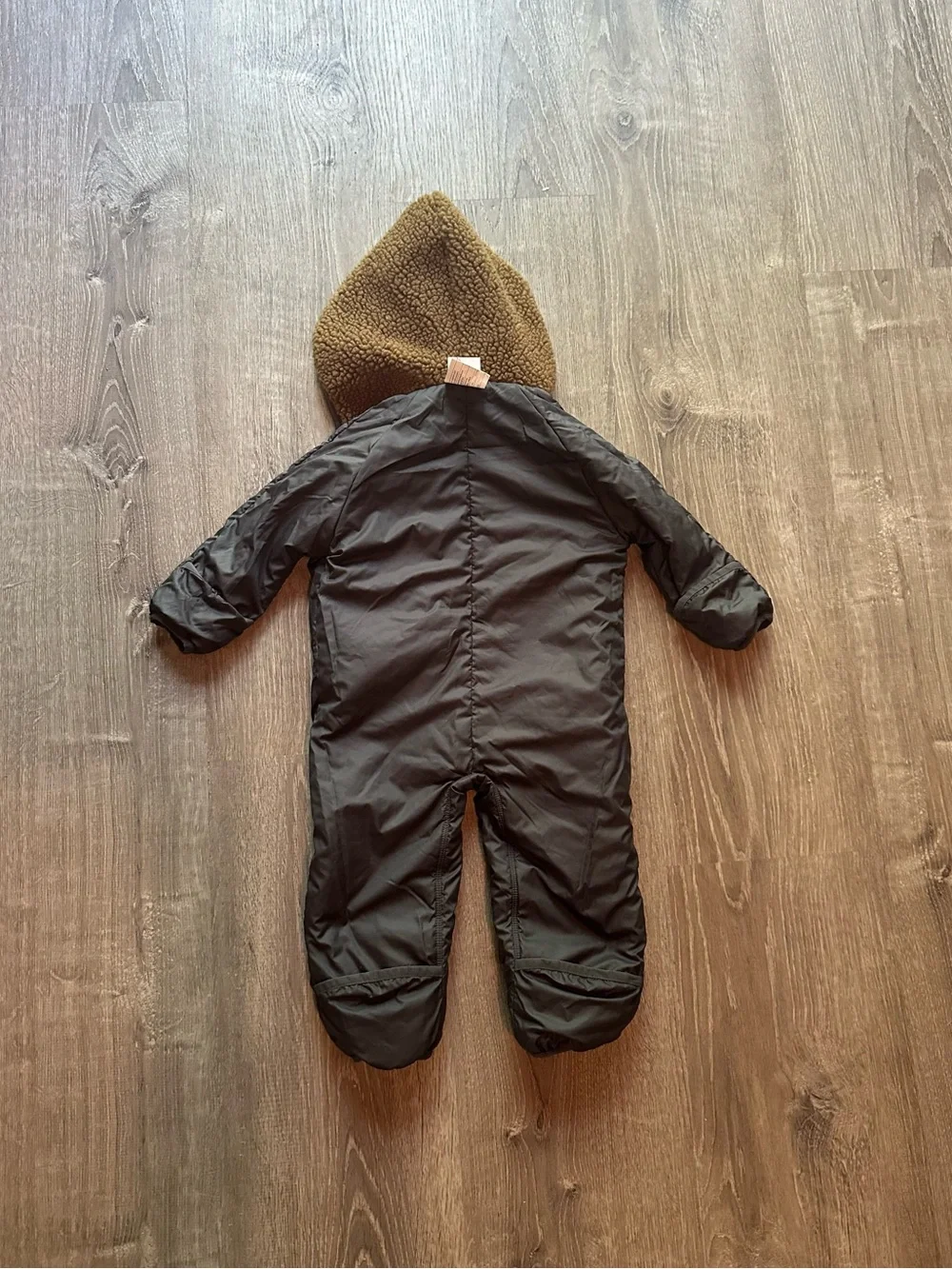 Patagonia 3-6 Month Boys Reversible Puff-Ball Bunting | Woodland Print